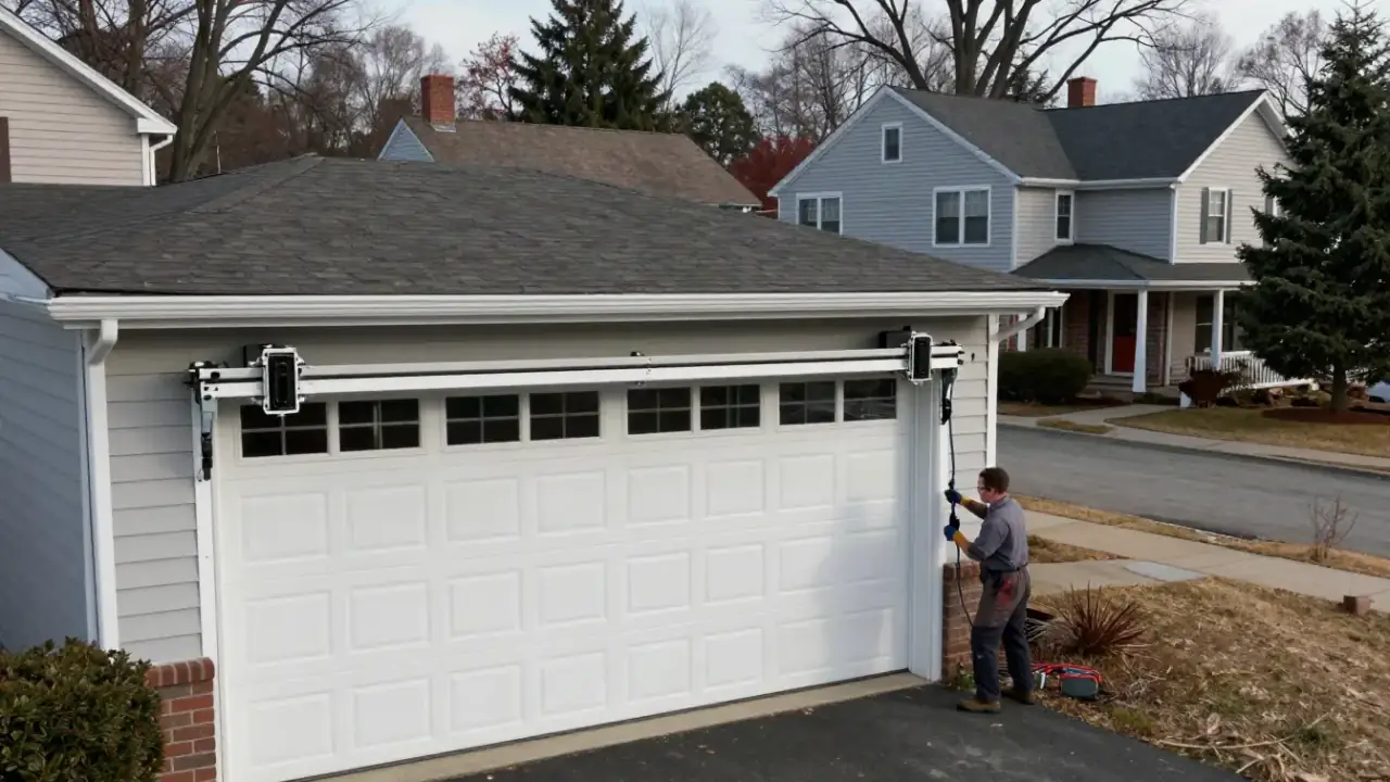 Illustrative image: garage door on a residential home